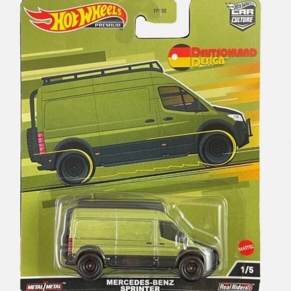 Hot Wheels Premium 2022 Deutschland Design 1/5 Mercedes-Benz Sprinter, NEW - Picture 1 of 5